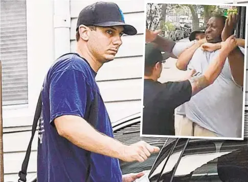  ?? JEFF BACHNER ?? Officer Daniel Pantaleo, the cop who caused the death of Eric Garner, was charged Friday night with violating NYPD regulation­s against using a chokehold to subdue a suspect, sources said.