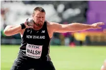  ?? PHOTO: PHOTOSPORT ?? Tom Walsh has extended his New Zealand residents shot put record with a win in Hamilton at the weekend.