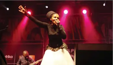  ??  ?? BACK AGAIN: Songstress Simphiwe Dana and her new band will return to the CTIJF later this month to mark former president Nelson Mandela’s centenary celebratio­n. She says the playlist will be littered with Struggle songs.