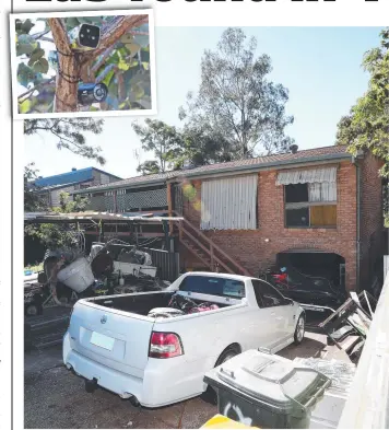  ?? Pictures: JASON O’BRIEN ?? Police raided this heavily fortified property in Helensvale yesterday morning, allegedly discoverin­g a meth lab, drugs and other items believed to be associated with crime.