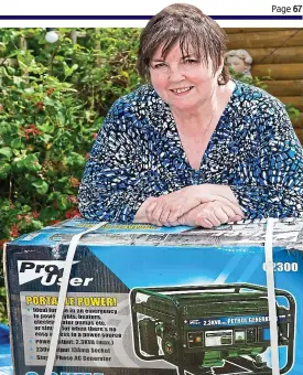  ??  ?? Back-up: Linda’s keeping her generator, in case of a Corbyn win