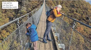  ?? ?? Cara and her son Joey have travelled the world.