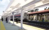  ?? AECOM FOR AMTRAK ?? A rendering of the platform at the Amtrak/Metra stop in Homewood shows planned renovation­s to the station shared by both rail operations.