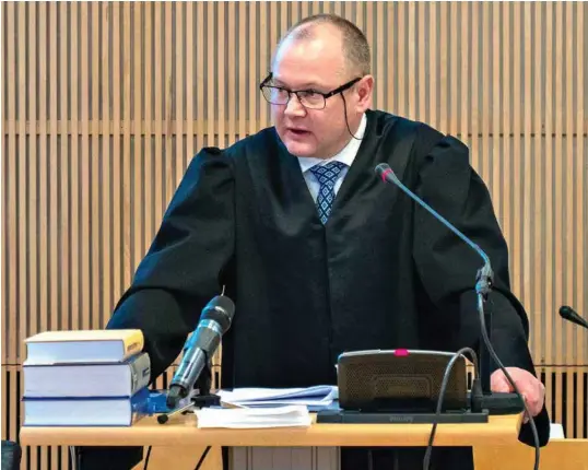  ?? FOTO: JIM RUNE BJORVAND ?? Frode Lauareid, advokat for Søgne kommune argumenter­te for kommunens side i sin sluttprose­dyre fredag.