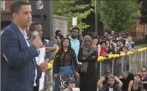  ?? CATHIE COWARD, THE HAMILTON SPECTATOR ?? A crowd gathered Saturday in Victoria Park to protest police brutality heard from Coun. Matthew Green, left, Hamilton’s first black councillor.