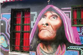  ?? ?? Detalle de uno de los murales que adornan las calles de Bogotá