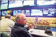  ?? Tyler Sizemore / Hearst Connecticu­t Media ?? Bobby V's sports bars in Stamford and near Bradley Airport in Windsor Locks, are also locations for wagering on horses, dogs and jai alai through Winners, the off track betting operation of Sportech.