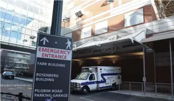  ?? JIM MICHAUD / BOSTON HERALD ?? AT THE READY: The Beth Israel Deaconess Medical Center Emergency Department is ready to take in patients who have been potentiall­y exposed to the coronaviru­s.