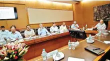  ?? PIC/MPOST ?? LG Anil Baijal during the meeting at Raj Niwas on Thursday