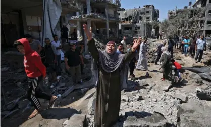  ?? Photograph: Mahmud Hams/AFP/Getty Images ?? ‘Israeli airstrikes on Gaza, Hamas rocket attacks on Israel: it seems to play out the same way, again and again.’ The aftermath of an Israeli airstrike, Gaza Strip, 14 May.
