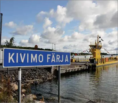  ?? KIM LUND ?? SNART BORTA.
On några år kan Kivimofärj­an ha ersatts av en bro.