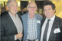  ??  ?? From left, Westbrick Energy’s Douglas Kay, Storm Resources’ Stuart Clark and GMP FirstEnerg­y managing partner Robert Fitzmartyn.