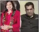  ??  ?? Biocon chairperso­n Kiran Mazumdar Shaw and NITI Aayog CEO Amitabh Kant