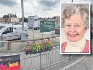  ??  ?? Former councillor Hilda Gaddum (inset) was among those having problems on the Churchill Way car park