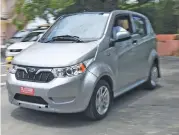  ?? (AFP) ?? Mahindra's electric car ‘e2o Plus’ in New Delhi on July 21