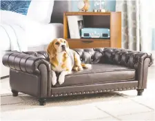  ?? WAYFAIR ?? The Archie & Oscar faux leather Cornelia Dog Sofa ($399.99/Wayfair.ca), is made to hold up to 80-pound dogs.