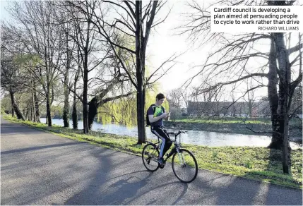 ?? RICHARD WILLIAMS ?? Cardiff council is developing a plan aimed at persuading people to cycle to work rather than drive
