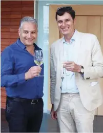  ?? (Courtesy) ?? BARKAN WINE Cellars CEO Gilles Assouline (left) and Sandow Slkobski of the European Union.
