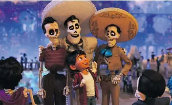  ?? DISNEY/ PIXAR ?? Coco tells the story of aspiring musician Miguel, who journeys through the Land of the Dead in search of his idol, Ernesto de la Cruz.