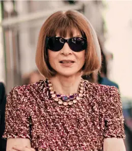  ?? MYLESKALUS, DANIEL CASE, CC BY-SA 4.0 ?? Anna Wintour at the Paris Fashion Week Autumn/winter 2019.