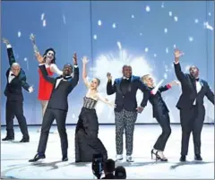  ?? AFP ?? Sterling K Brown, Kristen Bell, Tituss Burgess, Kate McKinnon, Kenan Thompson, RuPaul and John Legend onstage during the 70th Emmy Awards at the Microsoft Theatre in Los Angeles on Monday.