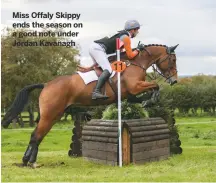  ??  ?? Miss Offaly Skippy ends the season on a good note under Jordan Kavanagh