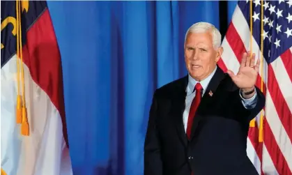  ?? ?? Mike Pence in North Carolina last weekend. Before becoming vice-president, he was a congressma­n and governor of Indiana. Photograph: Chuck Burton/AP