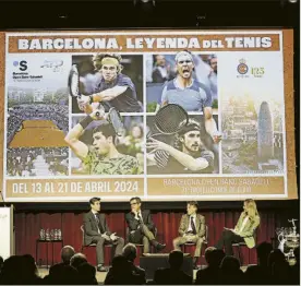  ?? FOTO: PEP MORATA ?? David Ferrer, Jordi Cambra y Xavier Pujol dando las novedades del torneo