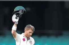  ?? Picture: Getty Images ?? David Warner in his Australian test kit. Now he’s in club garb, playing in the remote city of Darwin, rehabilita­ting his cricket career.