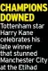  ?? ?? CHAMPIONS DOWNED Tottenham star Harry Kane celebrates his late winner that stunned Manchester City at the Etihad