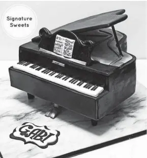  ?? SUBMITTED ?? Cake artist Kimberly Hall has made a cake that looks like a piano.