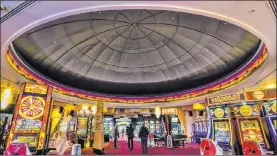  ?? Photos by L.E. Baskow Las Vegas Review-journal @Left_eye_images ?? A dome on the Virgin Hotels Las Vegas casino floor is the last remnant of Center Bar.