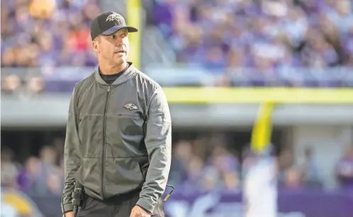  ?? BRACE HEMMELGARN/ USA TODAY SPORTS ?? John Harbaugh had four double-digit win seasons in his first five as coach but just one in the past five.