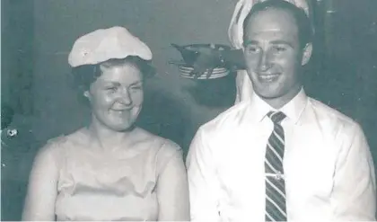 ?? ?? Mary and John Carter on their wedding day.
