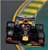  ?? GETTY IMAGES ?? Max Verstappen puts his Red Bull car through its paces in Melbourne.
