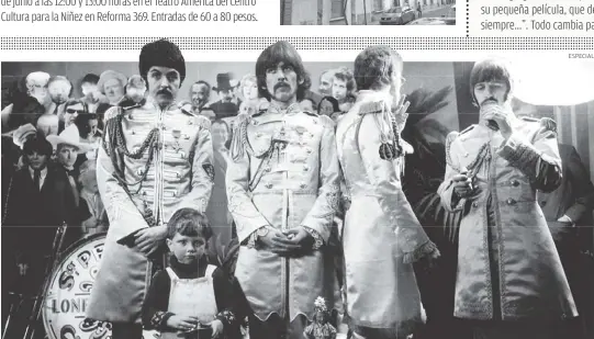  ?? ESPECIAL ?? The Beatles con Adam Cooper, hijo de Michael Cooper