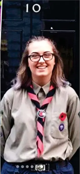  ??  ?? PROUD MOMENT: The day Jodie visited Downing Street with the Scouts