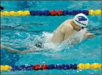  ?? Submitted photos ?? Valley City Blue Jay Swimmers Pictured Bodi Haglund (left) and Noah Haglund (right) during competitio­n.