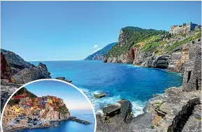  ??  ?? You’ll find fewer people visit Byron’s Grotto in the Gulf of Poets in Porto Venere, than flock to Manarola village in Cinque Terre.