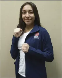  ??  ?? Aidyl Cardenas, a 17-year-old from Calexico, recently participat­ed in a National Team Training Camp with USA Boxing at the Olympic Training Center in Colorado Springs, Colorado. KARINA LOPEZ PHOTOS