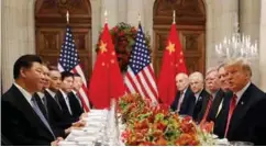  ?? FOTO: NTB SCANPIX ?? USAS president Donald Trump and Kinas president Xi Jinping møtte hverandre i Buenos Aires 1. desember.