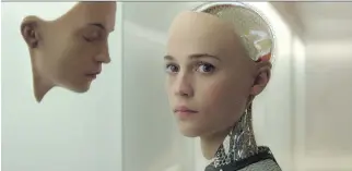  ?? MONGREL MEDIA ?? Alicia Vikander as the android Ava in Ex Machina.