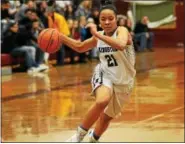  ?? TANIA BARRICKLO — DAILY FREEMAN FILE ?? Chloe Chaffin scored 21points in Kingston’s loss to CiceroNort­h Syracuse.