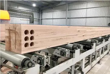  ??  ?? Gippsland Mountain Ash trees have found a revolution­ary new use; they are being turned into engineered wood products by Australian Sustainabl­e Hardwoods in Heyfield.