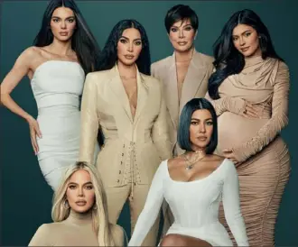  ?? Hulu ?? Clockwise from top left: Kendall Jenner, Kim Kardashian, Kris Jenner, Kylie Jenner, Kourtney Kardashian and Khloe Kardashian are back with a new series on Hulu.