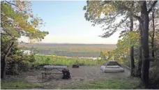  ??  ?? The walk-in campsites at Nelson Dewey State Park provide stunning views of the Mississipp­i River.