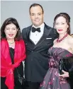  ?? SABRINA LORIER ?? POWER OF THREE: Honorary copresiden­t Hélène Fortin, HydroQuébe­c chair Michael D. Penner and wife Michaela Sheaf-Penner wear big smiles to the annual ball.