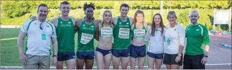  ??  ?? Amy McTeggart with her Irish teammates in Monzan.
