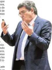  ?? // EP ?? El ministro de Inclusión, José Luis Escrivá, ayer en su intervenci­ón