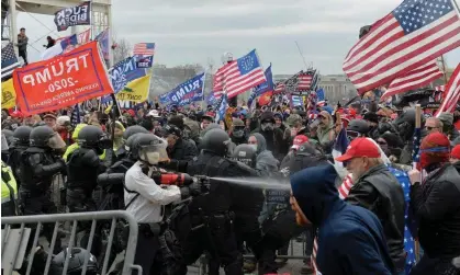 ?? Photograph: Joseph Prezioso/AFP/Getty Images ?? Trump supporters clash with police and security forces as they try to storm the US Capitol on January 6 2021.